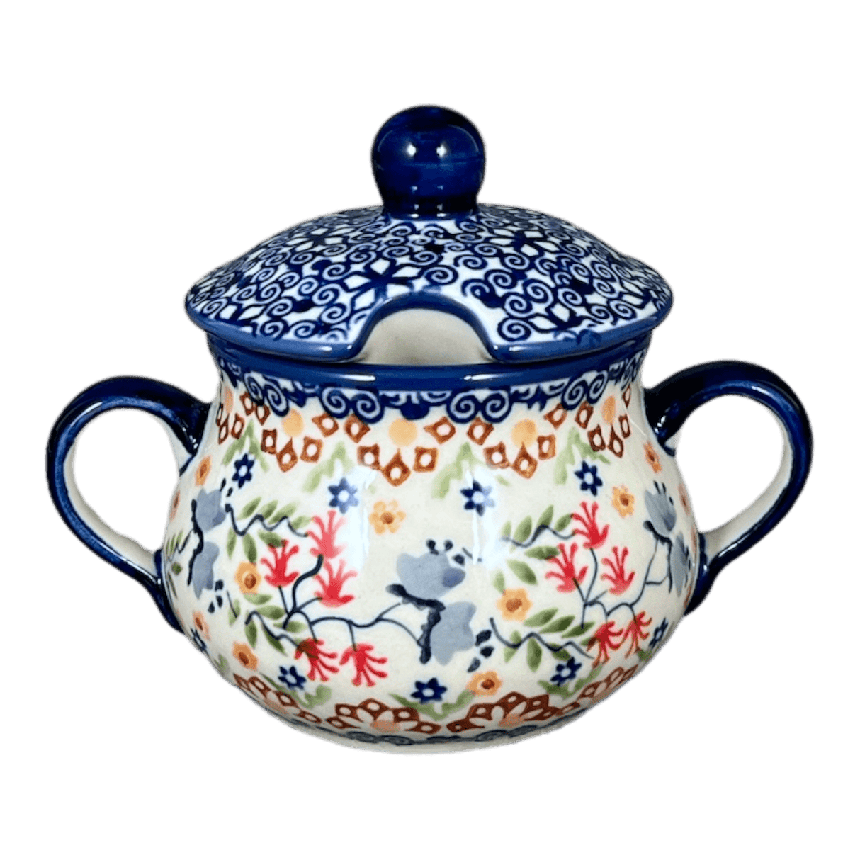 Bowl, Round, Sugar Bowl, 3.5" in "Wildflower Delight" by Manufaktura | C015S-P273