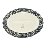 Platter, Oval, Scalloped, 16.75" x 12.25" Large in "Iris" by Manufaktura | P165S-BAM