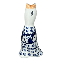 A picture of a Polish Pottery Pie Bird (Kitty Cat Path) | P189T-KOT6 as shown at PolishPotteryOutlet.com/products/pie-bird-kitty-cat-path-p189t-kot6