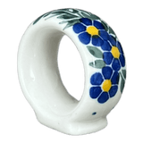 Napkin Ring, 2", WR (WR18B) in "Delphinium Spray" by W.R. Ceramika | WR18B-BW3