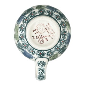 Polish Pottery Small Belly Mug (Pine Forest) | K067S-PS29 Additional Image at PolishPotteryOutlet.com