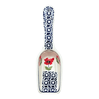 A picture of a Polish Pottery 7" Scoop (Poppy Garden) | L004T-EJ01 as shown at PolishPotteryOutlet.com/products/7-coffee-scoop-poppy-garden-l004t-ej01