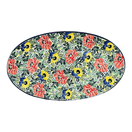 Platter, Oval, 14.75" x 8.5" in "Tropical Love" by Ceramika Artystyczna | A205-U4705