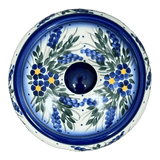 Container, Round, Covered, 5" x 4", WR (WR31I) in "Delphinium Spray" by W.R. Ceramika | WR31I-BW3
