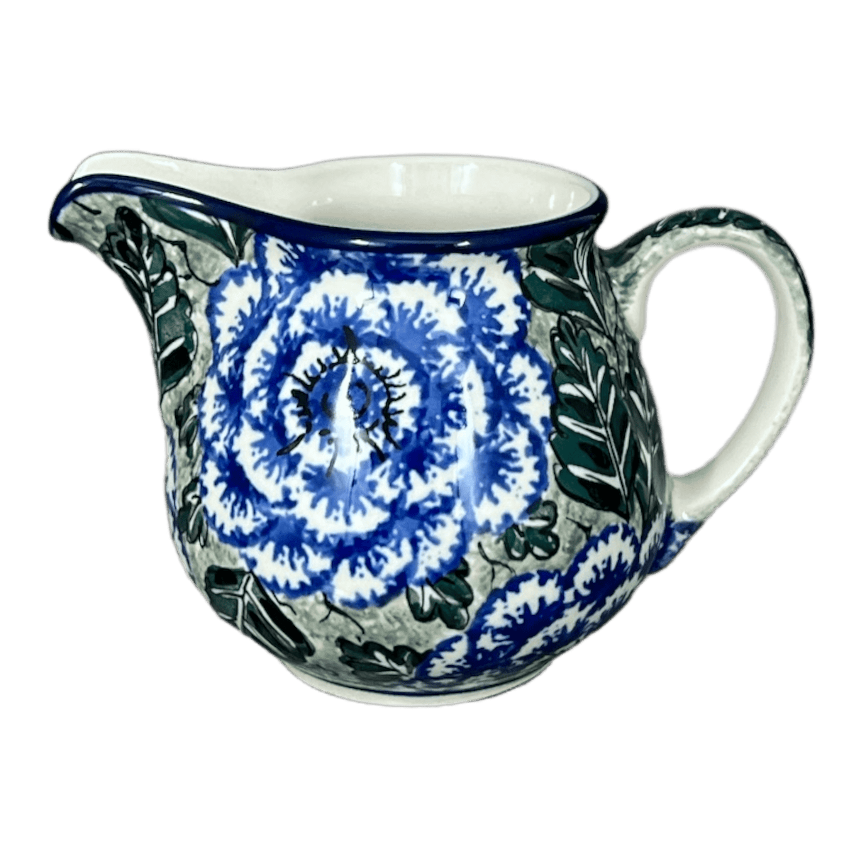 Creamer, 10 oz in "Blue Dahlia" by Ceramika Artystyczna | A341-U1473