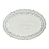 Platter, Oval, Scalloped, 16.75" x 12.25" Large in "Daisy Bouquet" by Manufaktura | P165S-TAB3