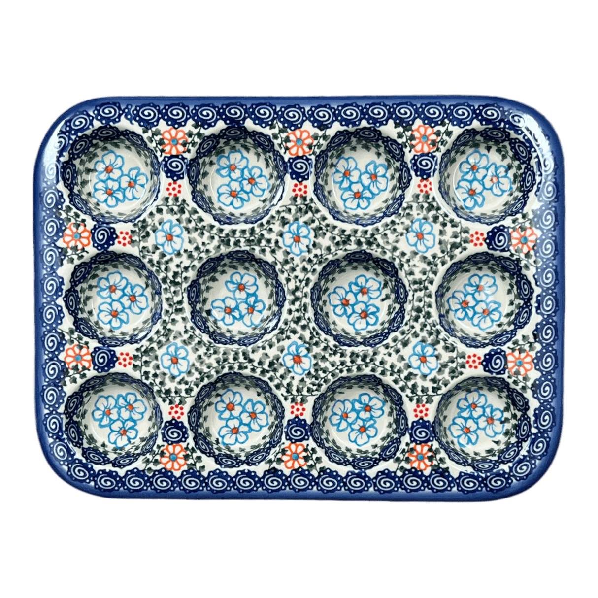 Muffin Pan, 12 Cup Mini in "Zany Zinnia" by Andy | NDA169-35