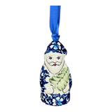 Ornament, Santa with Tree, 3" in "Blue on Blue" by Manufaktura | K016T-J109