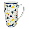 Polish Pottery Mug, 14 oz in "Star Shower" by Ceramika Artystyczna | AC52-359X at PolishPotteryOutlet.com