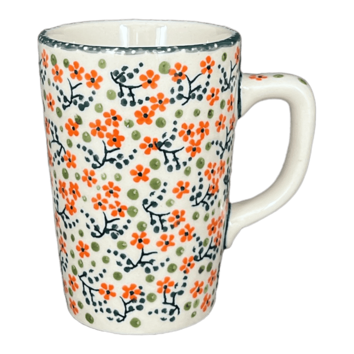 Mug, Pluton Mug, 12 oz in "Peach Blossoms" by Manufaktura | K096S-AS46