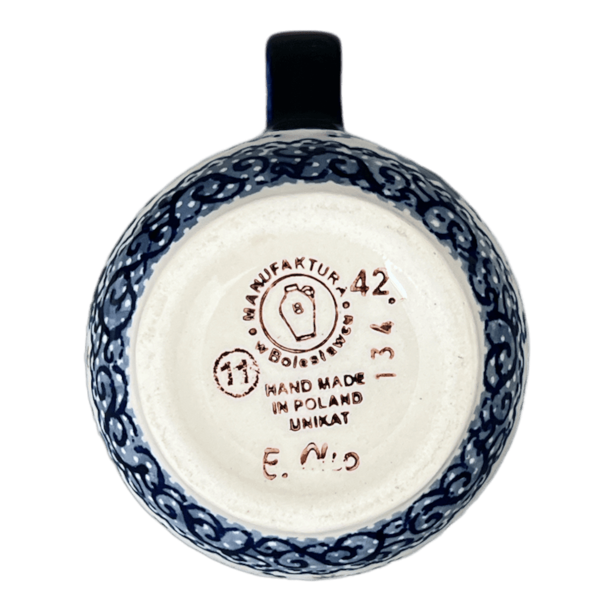 Creamer, The Cream of Creamers-"Basia", 6.5 oz in "Blue Life" by Manufaktura | D019S-EO39