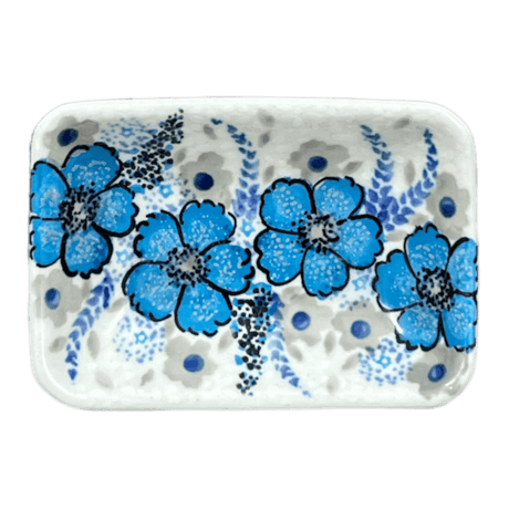 Sauce Dish, Rectangular, 3.75" x 2.75" Tiny in "Something Blue" by Zaklady | Y2024-ART374