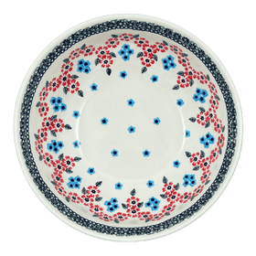 Polish Pottery 8.5" Bowl (Floral Symmetry) | M135T-DH18 Additional Image at PolishPotteryOutlet.com