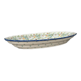 Platter, Oval, Scalloped, 16.75" x 12.25" Large in "Daisy Bouquet" by Manufaktura | P165S-TAB3