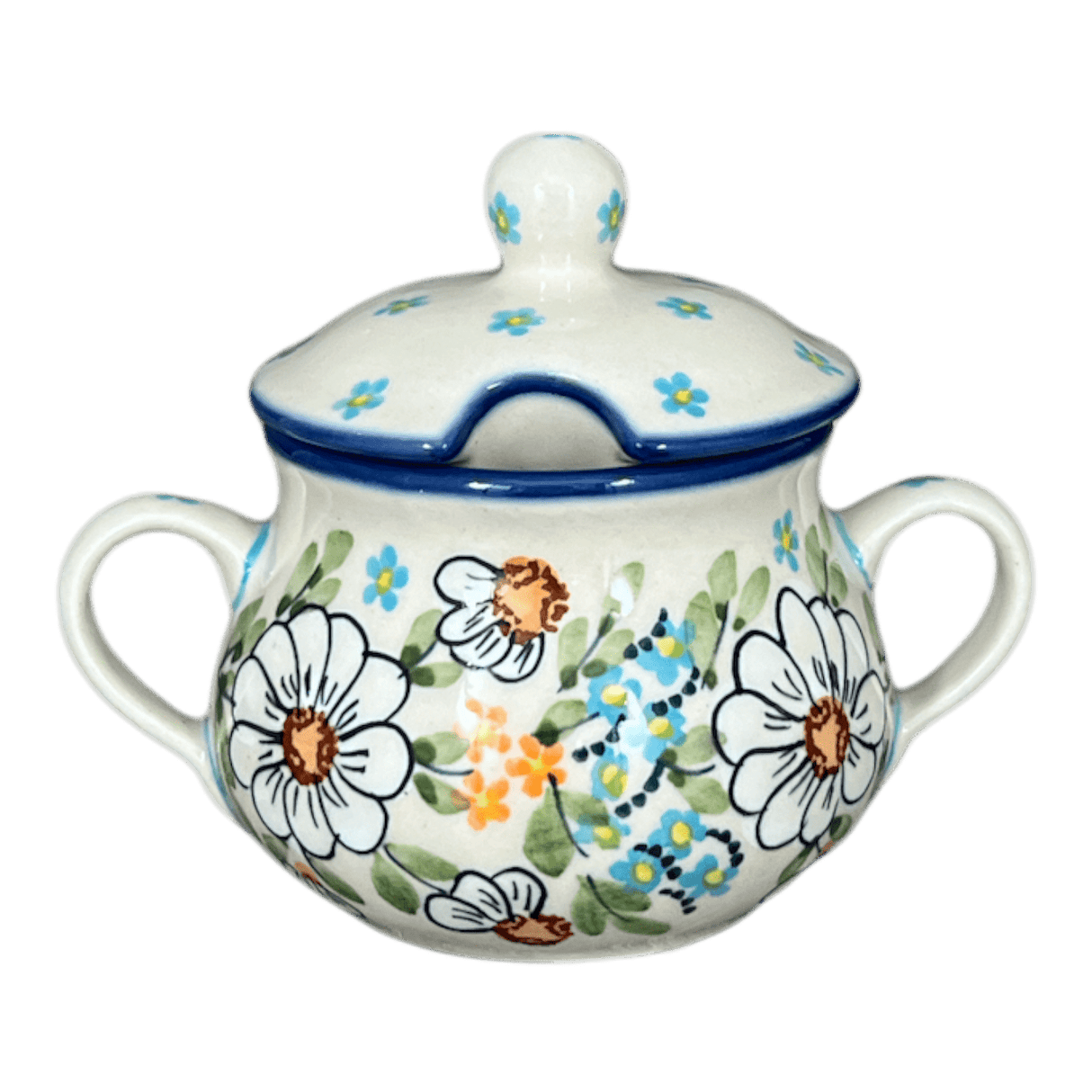 Bowl, Round, Sugar Bowl, 3.5" in "Daisy Bouquet" by Manufaktura | C015S-TAB3