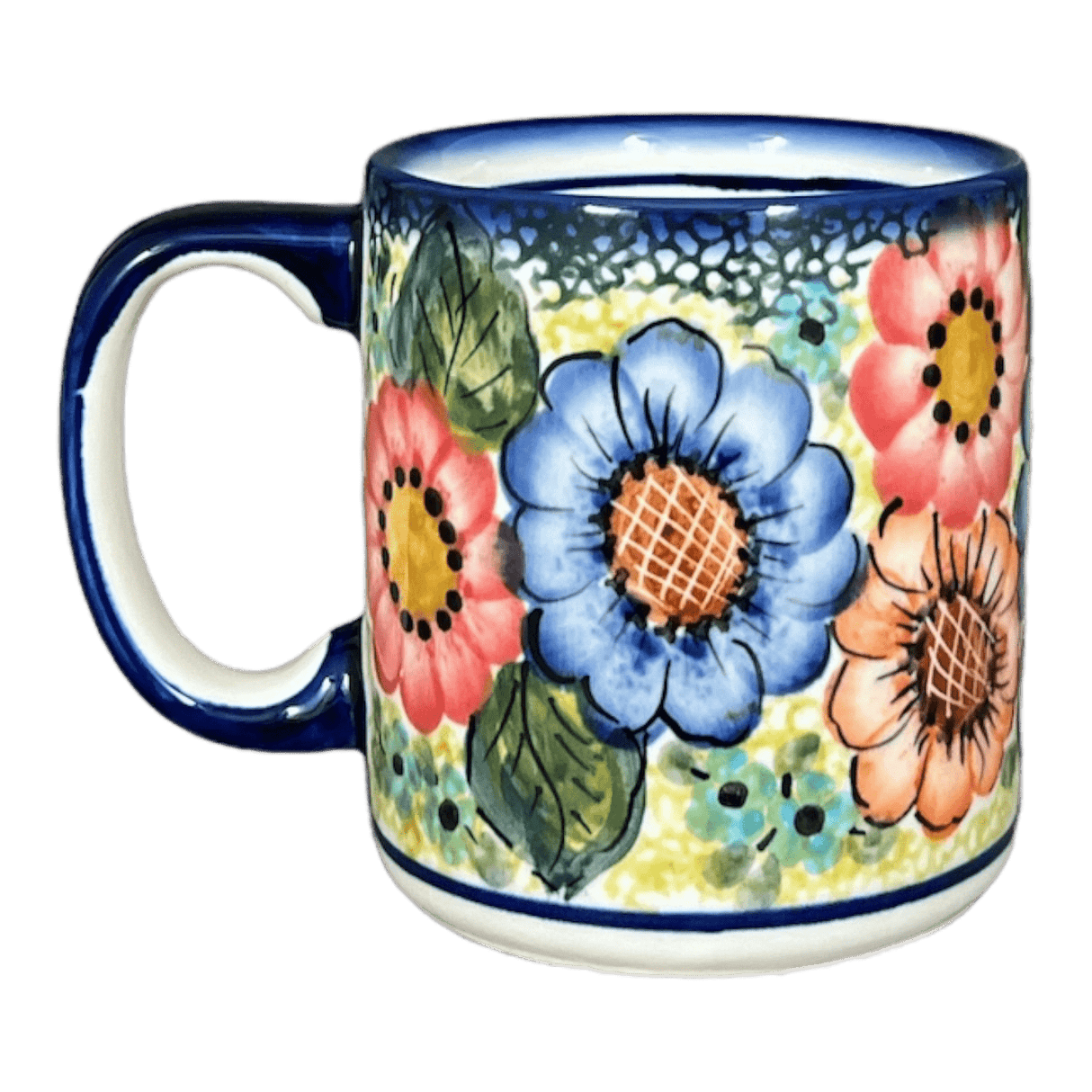 Mug, Straight Mug, 12 oz, WR (WR14E) in "Rainbow Field" by W.R. Ceramika | WR14E-WR54