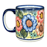 Mug, Straight Mug, 12 oz, WR (WR14E) in "Rainbow Field" by W.R. Ceramika | WR14E-WR54