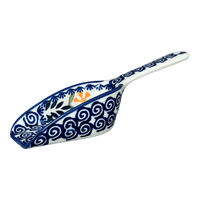 A picture of a Polish Pottery 7" Scoop (Flower Power) | L004T-JS14 as shown at PolishPotteryOutlet.com/products/7-coffee-scoop-flower-power-l004t-js14