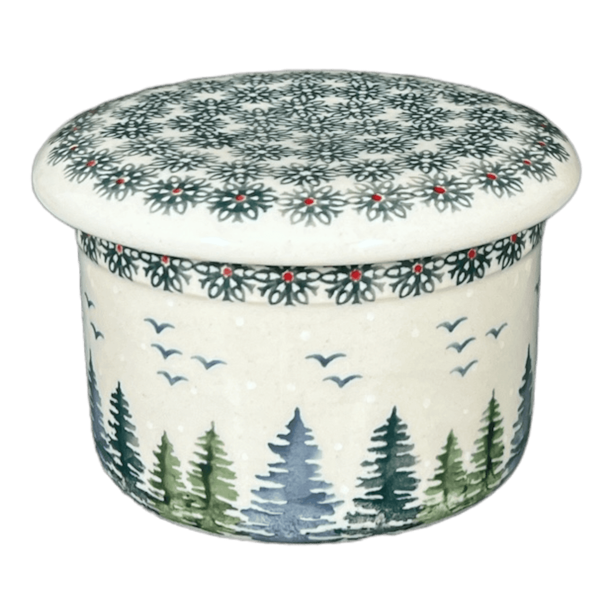 Butter Crock, 4.5" in "Pine Forest" by Manufaktura | M136S-PS29