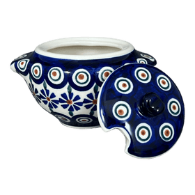 Polish Pottery 3" Sugar Bowl (Floral Peacock) | C003T-54KK Additional Image at PolishPotteryOutlet.com