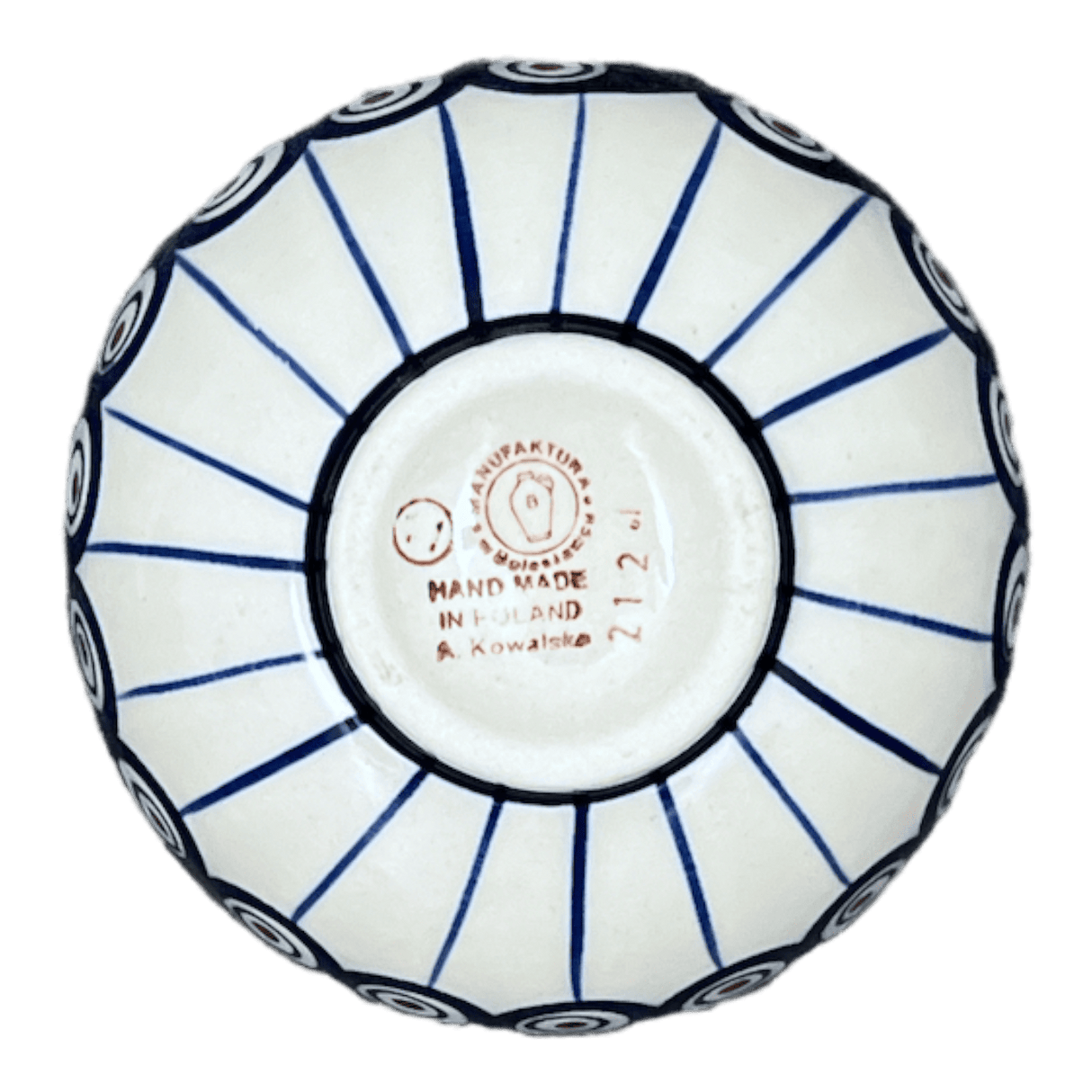 Bowl, Round, Dipping, 4.25" in "Peacock in Line" by Manufaktura | M153T-54A