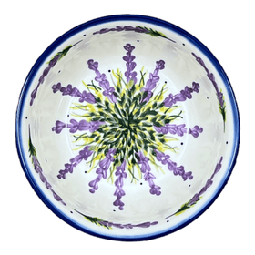 Polish Pottery Bowl, Round, 7", WR (WR12C) in "Lavender Fields" by W.R. Ceramika | WR12C-BW4 Additional Image at PolishPotteryOutlet.com