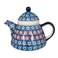 A picture of a Polish Pottery Tea Infuser Teapot in "Daisy Circle" by Manufaktura | C028T-MS01 as shown at PolishPotteryOutlet.com/products/tea-infuser-teapot-daisy-circle-c028t-ms01