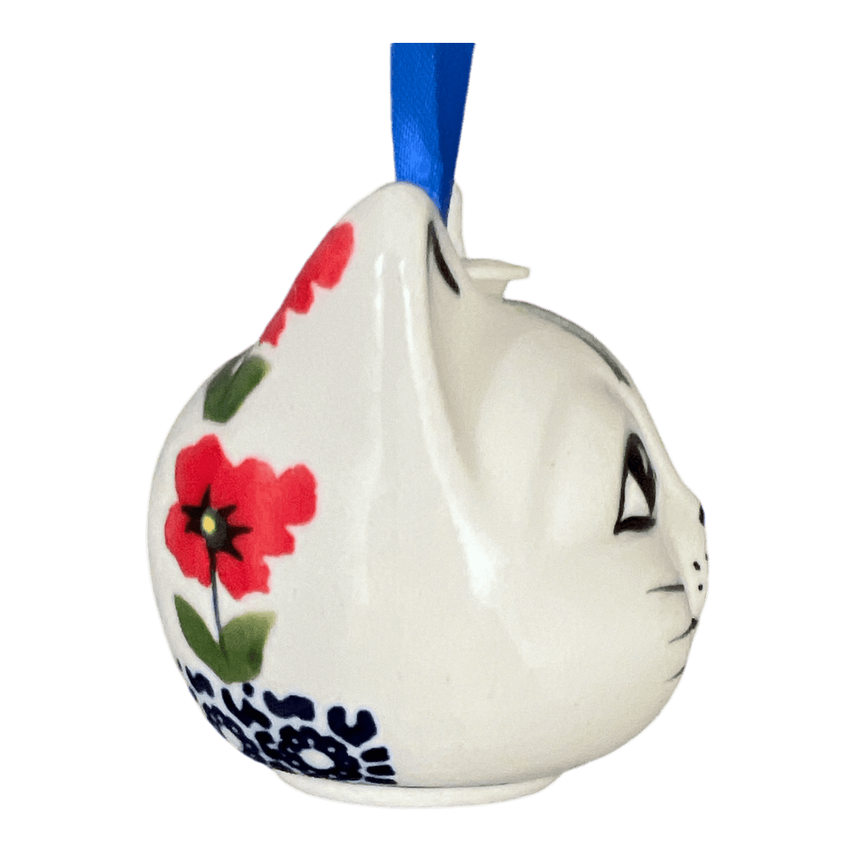 Ornament, Cat Head in "Poppy Garden" by Manufaktura | K142T-EJ01