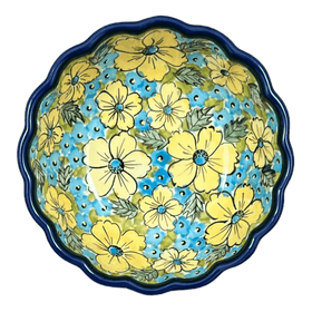 Polish Pottery Zaklady 6" Blossom Bowl (Sunny Meadow) | Y1945A-ART332 Additional Image at PolishPotteryOutlet.com