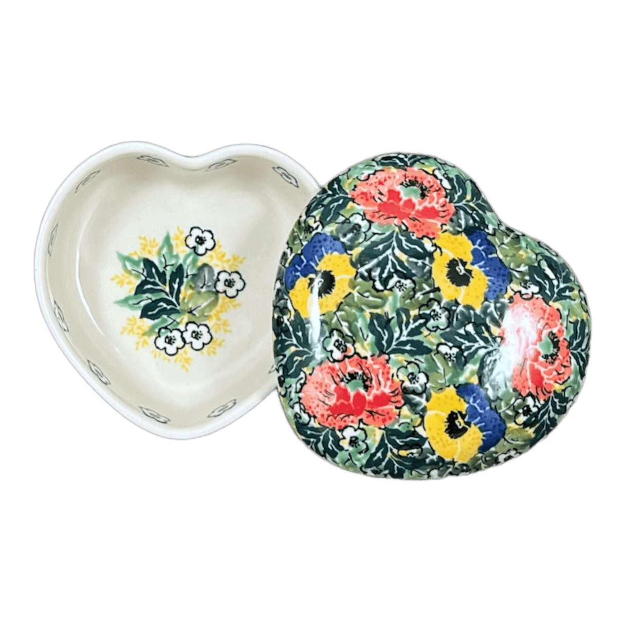 Heart Box, 4.5" in "Tropical Love" by Ceramika Artystyczna | A143-U4705