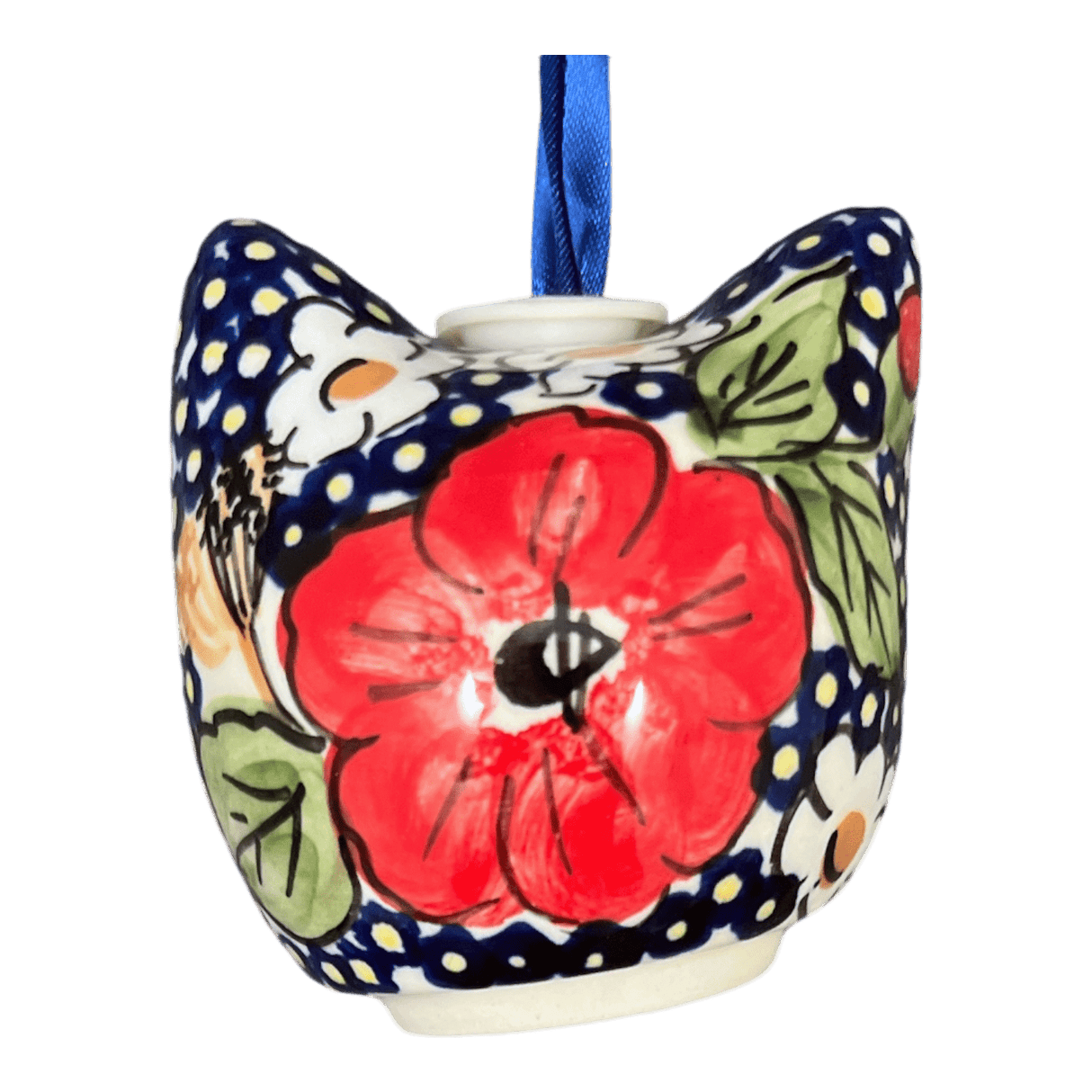 Ornament, Cat Head in "Poppies & Posies" by Manufaktura | K142S-IM02