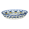 Polish Pottery Pan, Tart, 9.8", WR (WR52D) in "Pansy Wreath" by W.R. Ceramika | WR52D-EZ2 at PolishPotteryOutlet.com