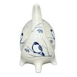 Scrubby Holder, Fish Shaped, 6.75" in "Bullfinch on Blue" by Ceramika Artystyczna | AF28-U4830