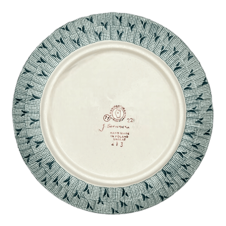 Plate, Round, Salad, 8.5" in "Baby Blue Blossoms" by Manufaktura | T134S-JS49