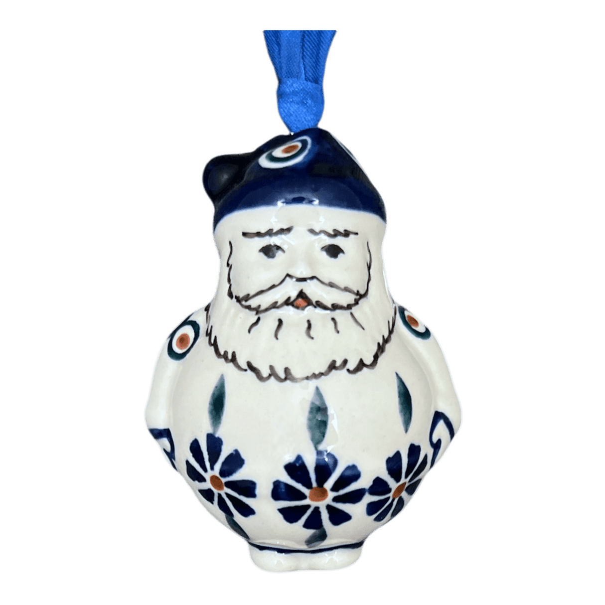 Ornament, Santa, 2.5" in "Floral Peacock" by Manufaktura | K144T-54KK