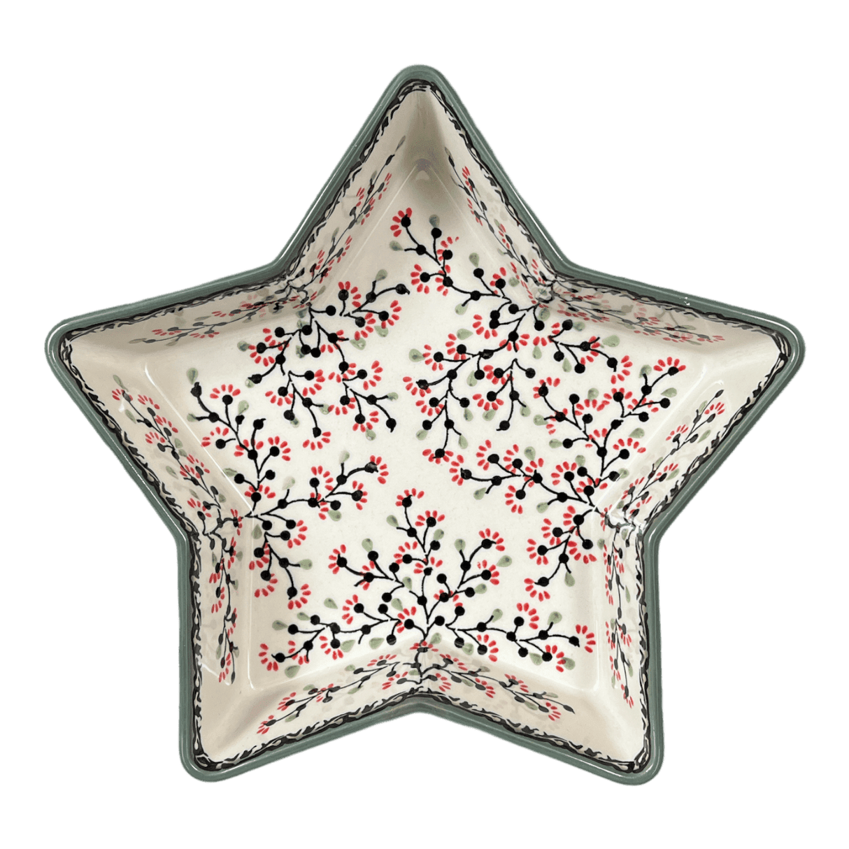 Baker, Star-Shaped, 10" in "Cherry Blossoms - Solid Rim" by Manufaktura | M045S-DPGJA