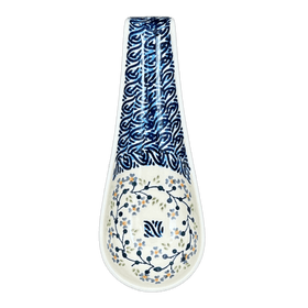 Polish Pottery Large Spoon Rest (Baby Blue Eyes) | P007T-MC19 Additional Image at PolishPotteryOutlet.com