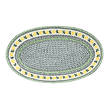 Platter, Oval, 17.5" in "Lemons and Leaves" by Ceramika Artystyczna | A200-2749X