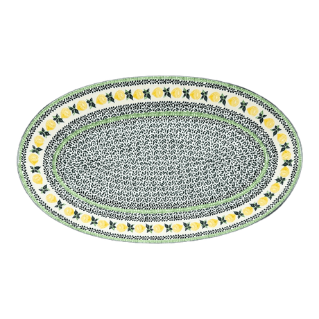 Platter, Oval, 17.5" in "Lemons and Leaves" by Ceramika Artystyczna | A200-2749X