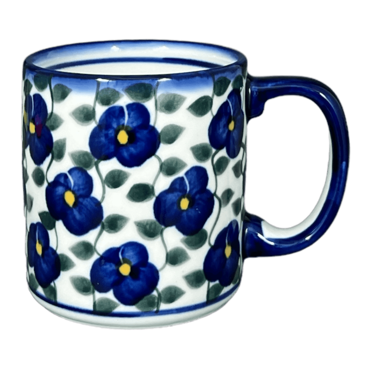 Mug, Straight Mug, 12 oz, WR (WR14E) in "Pansy Storm" by W.R. Ceramika | WR14E-EZ3