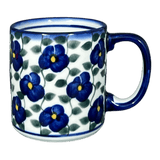 Mug, Straight Mug, 12 oz, WR (WR14E) in "Pansy Storm" by W.R. Ceramika | WR14E-EZ3