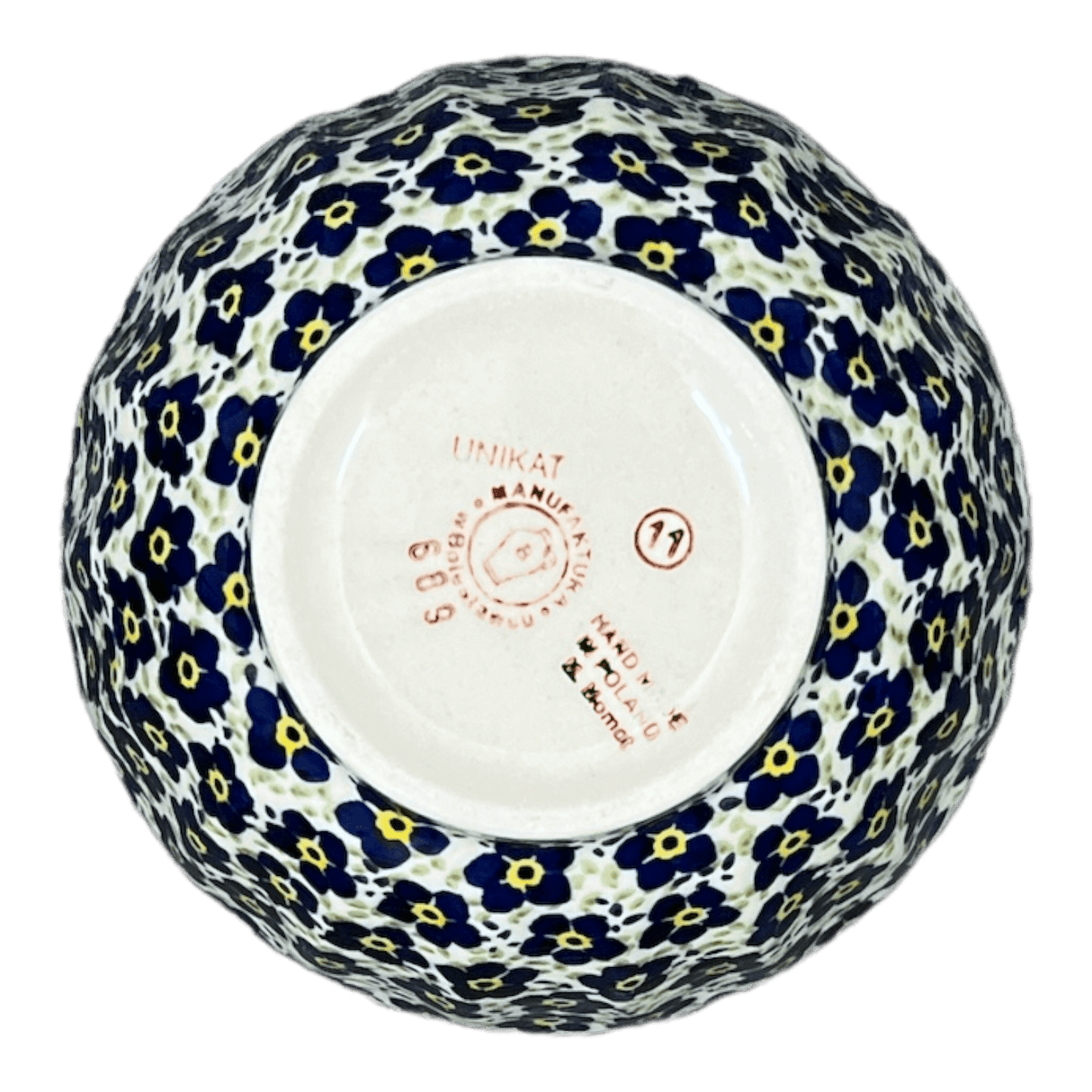 Bowl, Round, Fancy, 5.5" in "Floral Revival Blue" by Manufaktura | C018U-MKOB