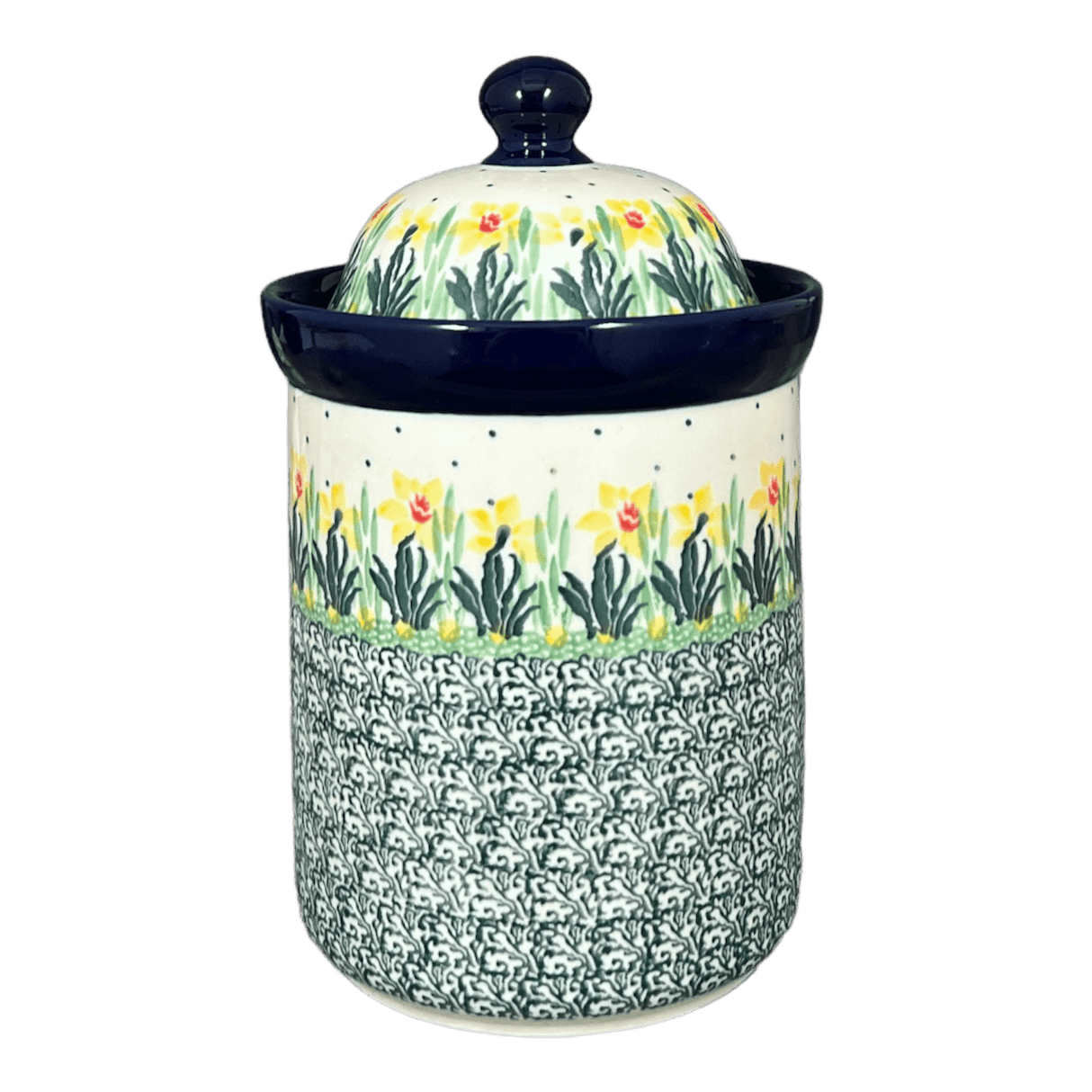 Canister, 1 Liter in "Daffodils in Bloom" by Ceramika Artystyczna | A491-2122X