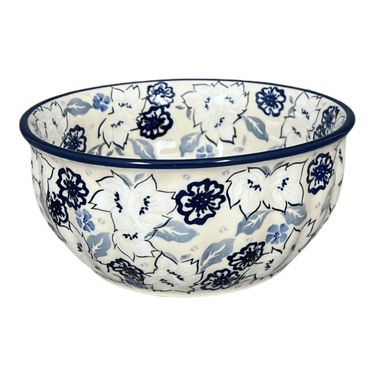 Bowl, Round, 6.5" in "Blue Polish Garden" by Manufaktura | M084S-JZ46