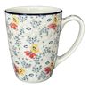 Polish Pottery Mug, 22 oz in "Soft Bouquet" by Ceramika Artystyczna | AD60-2378X at PolishPotteryOutlet.com