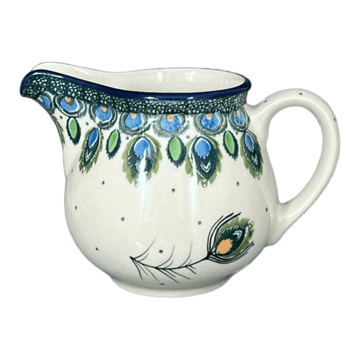 Creamer, 10 oz in "Peacock Plume" by Ceramika Artystyczna | A341-2218X