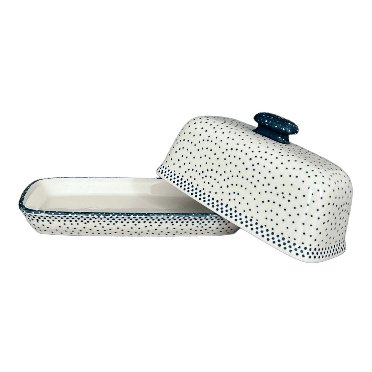 Butter Dish, American, 4" x 7.5" in "Misty Green" by Manufaktura | M074U-61Z