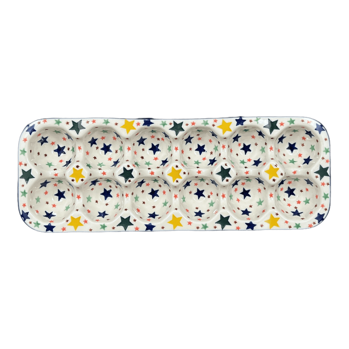 Egg Carton, 13.25" x 5" in "Star Shower" by Ceramika Artystyczna | AC28-359X