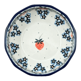 Polish Pottery Bowl, Multiangular, 5" in "Strawberry Patch" by Ceramika Artystyczna | A221-721X Additional Image at PolishPotteryOutlet.com