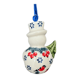 Ornament, Snowman with Tree, 2" in "Red Bird" by Manufaktura | K143T-GILE